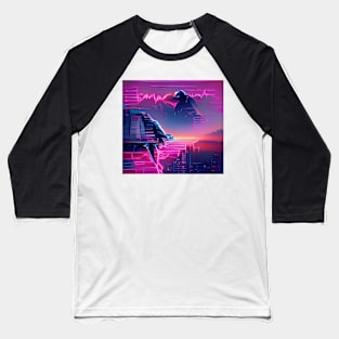 Synthwave Tower Baseball T-Shirt